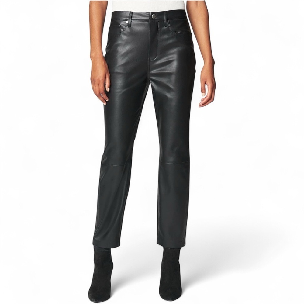 NWT BLANK NYC High Rise Vegan Leather Straight Leg Need You Tonight Pants SZ 29